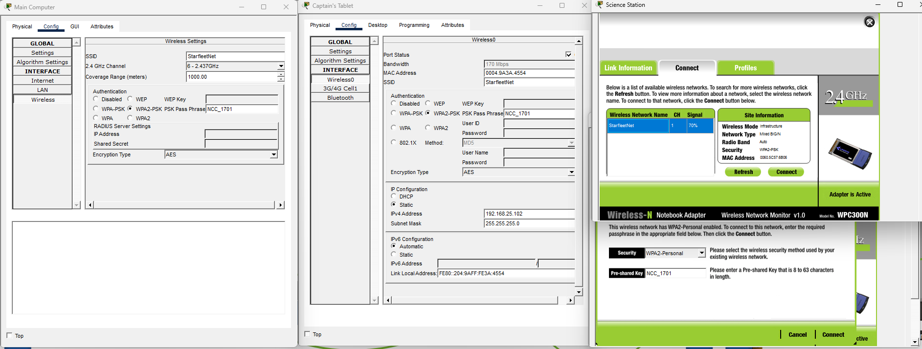 WPA2-PSK Wireless Security Configuration